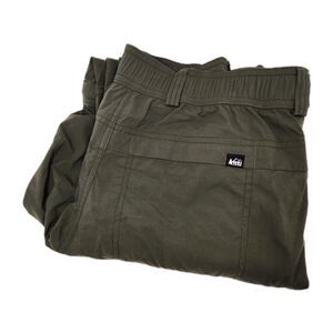 REI Co-Op Pants Men's 30x32 Green Convertible Cargo Outdoors Hiking Nylon
